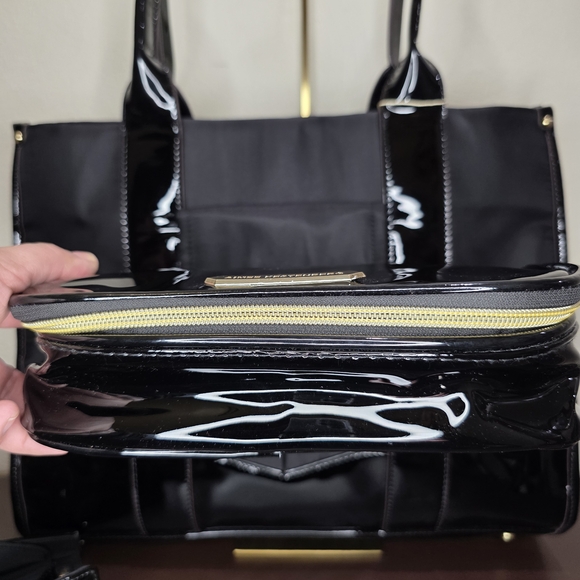Aimee Kestenberg Weekender Black Nylon Glossy Tote Set - Picture 8 of 11
